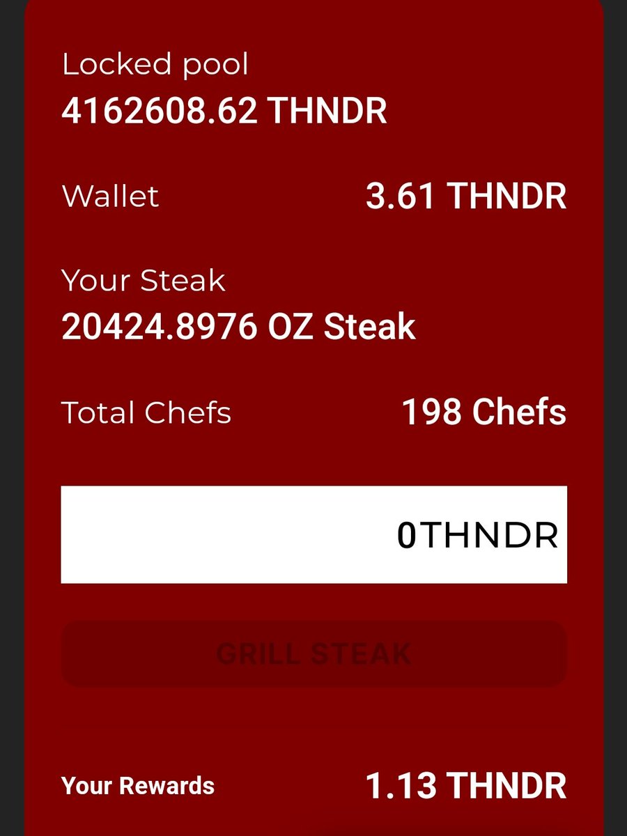 DrEvilsauce's tweet photo. Yuletide greetings, Fam! It's a 2fer since I was too busy yesterday! Today I seasoned $2.84 in $THNDR upping my steak by 2762 sizzling ounces! Cheers, Fam!
@CronoSteakHouse @ISLAND_THUNDER @THNDR_Token
#GetGrilling #FeelTheTHNDR https://t.co/gpafeXsj75