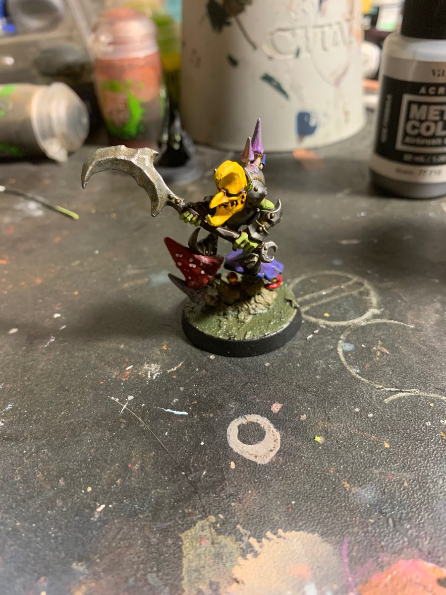 Tuckoffanddie's tweet photo. Taking a break from the horde and painting up this absolute menace tonight https://t.co/WEdl0XiV7x