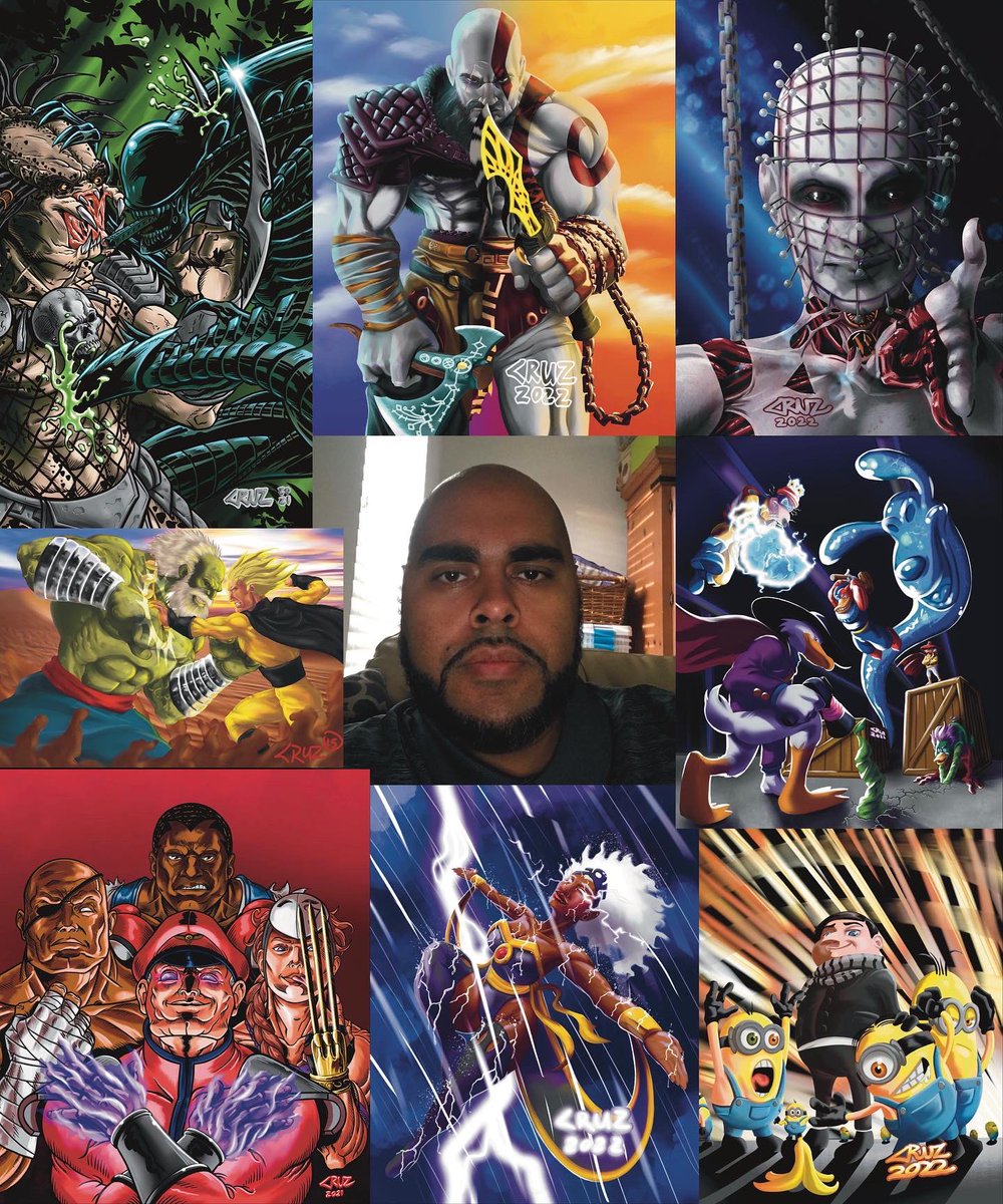 cru_cob's tweet photo. #artvsartist2022 #tiktokartist #procreateart I saw people were posting #artvsartist collages, so I figured I’d drop my own, ENJOY! https://t.co/wJTAkrov8T