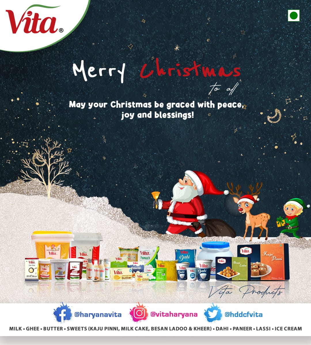HDDCFVITA's tweet photo. May your Christmas be graced with peace, joy and blessings!
Merry Christmas to all!
#christmas #christmastime #christmasvibes #christmasvibes🎄🎅🎁 #santaclaus #vitaproduct #vitadairyproduct #vitadairy https://t.co/7uCo9pV71c