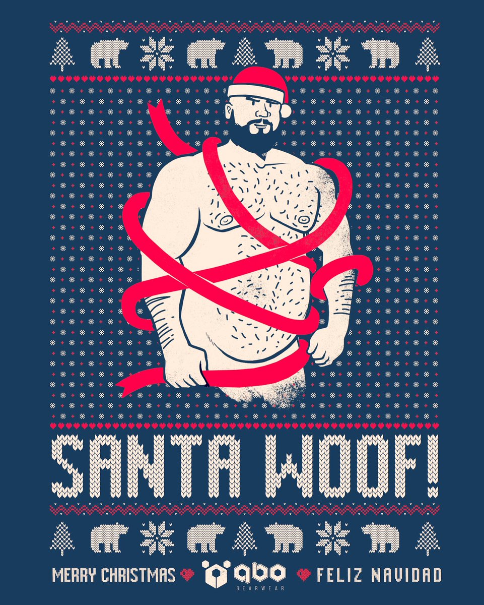 🎅🎄SANTA WOOF! 🎄🎅
#FelizNavidad ❤️ #MerryChristmas
qbobears.com 

#QboBearwear #artwork #BearGay #GayBear #uglysweater #OsosMexico #BearWorld