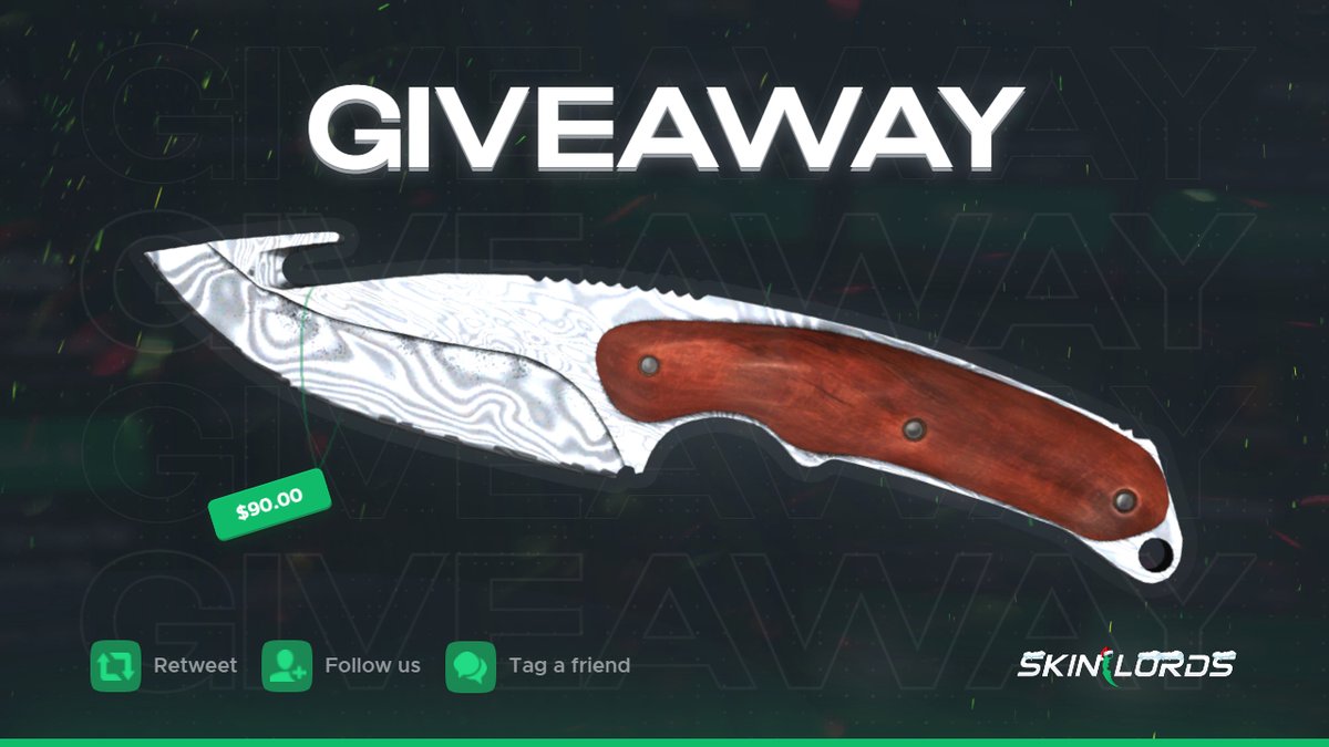 SkinLords's tweet photo. Gut Knife Damascus Steel 🎅 CSGO Knife Giveaway!

🎁 To enter:
- Retweet and Follow us
- Tag a friend

Ends in two days! Happy holidays! https://t.co/5kHEoeP3fG
