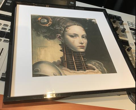 LuvcraftArt's tweet photo. A very special piece has come to life - I love to see digital turn physical.
----
#kunstkopie #highresprint #printart #walnft #nft #robot #victorian https://t.co/QFswMrxQww