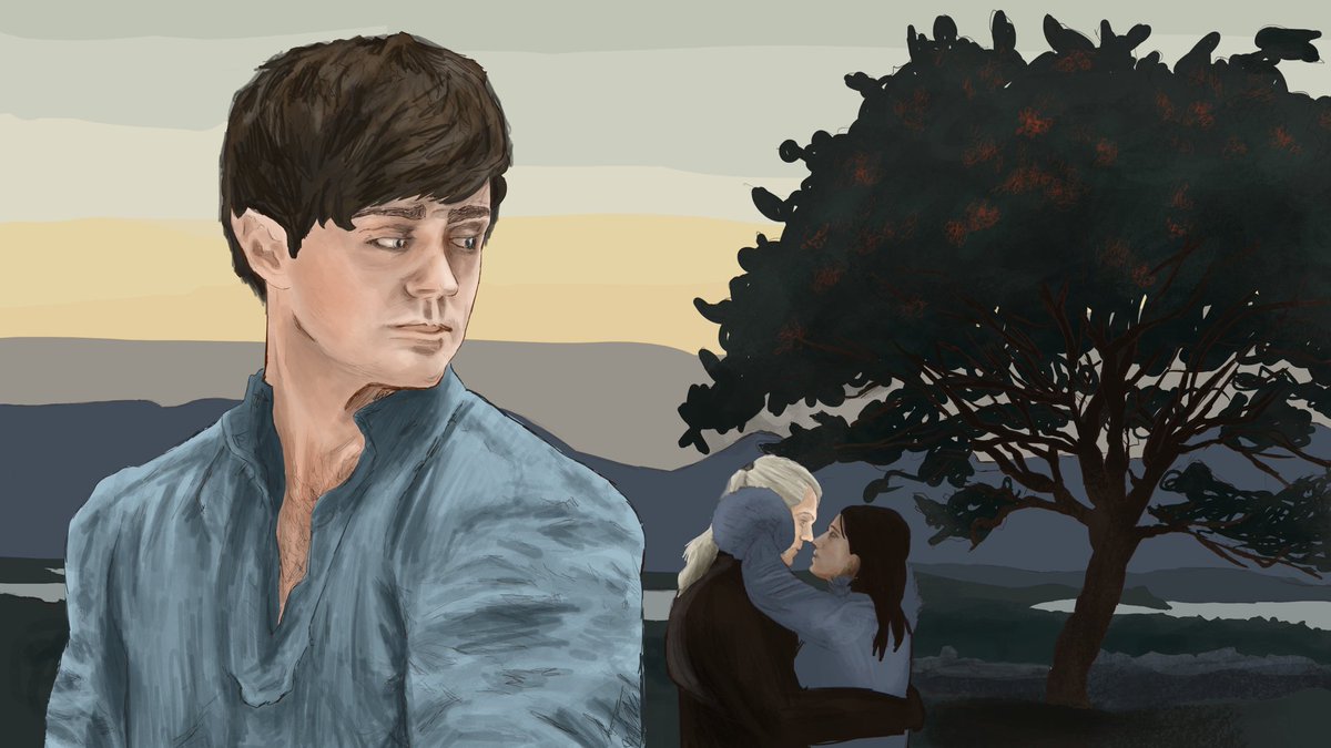 Seasons greetings to all you witcher fans, and especially to you <a href="/tossdandelions/">bea</a> - here is my <a href="/WritersWitcher/">WitcherWriters</a> festive gift!

There's fanart, but I tried to be a bit weird this time and made a downloadable visual novel with Ren'Py. Details here: archiveofourown.org/works/43823854…