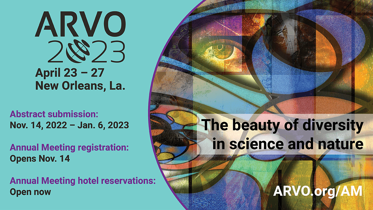 Join @ARVOinfo Apr 23-27 in New Orleans, La,for #ARVO2023―a showcase of eye and #visionresearch under the theme,The Beauty of #Diversity in Science and Nature. Secure your spot today:arvo.org/annual-meeting/ (/education/arvo-global mentorship-program/) #ARVOmeetings #ophthalmology