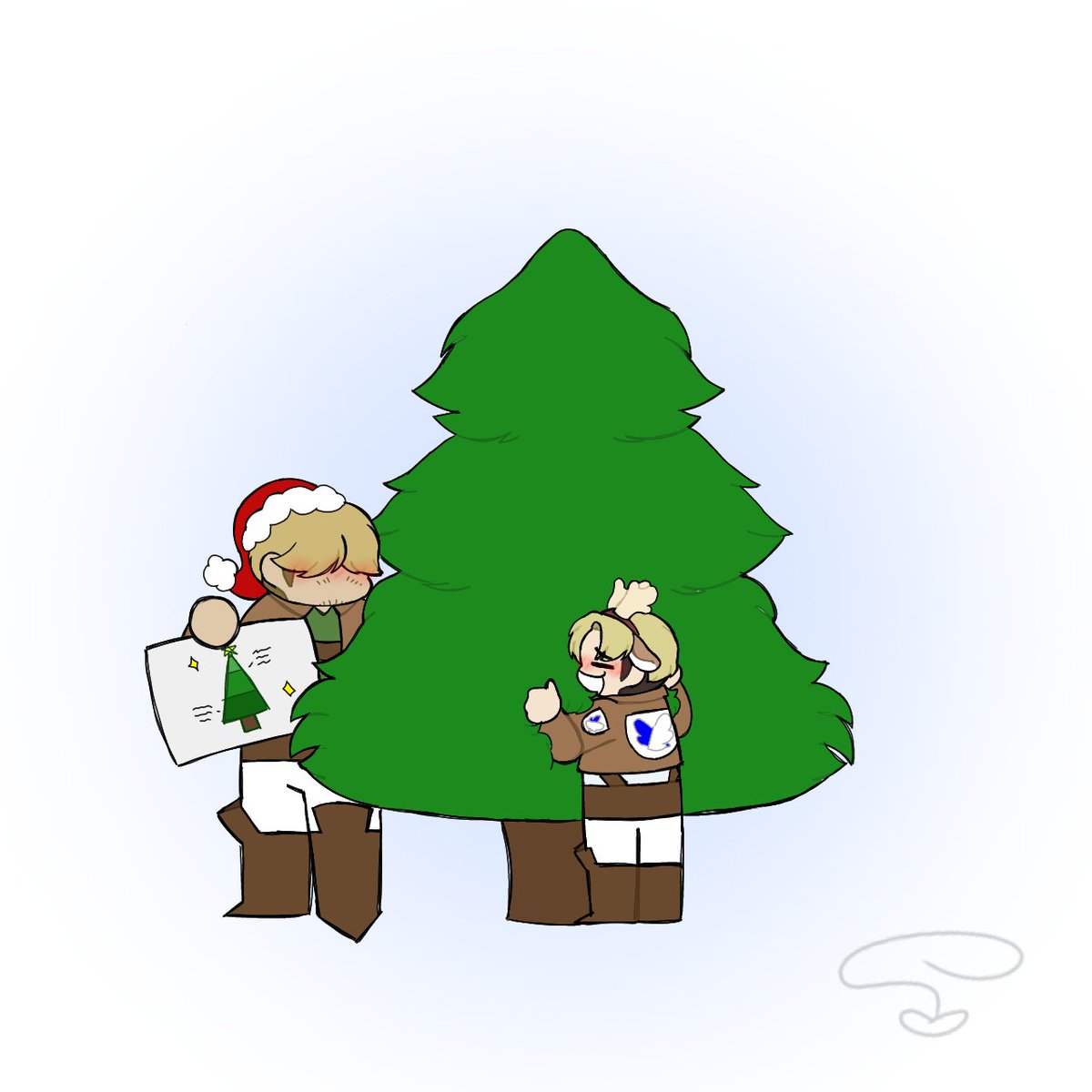 MimiGhost5's tweet photo. ✨🎁Merry Christmas🎁✨
.
.
#eruri #hengexmoblit #mikexnanaba #aotfanart #SNK #aot https://t.co/1XEhttzMT7