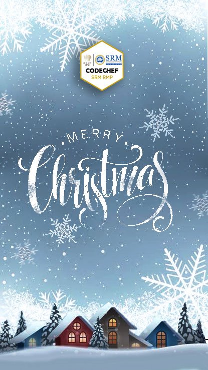 CodeChefSrmRmp's tweet photo. Christmas is a time to cherish peace and kindness. Wish you all lots of love, joy, and happiness this festive season. Merry Christmas!

#MerryChristmas https://t.co/gjvUGsqQIj