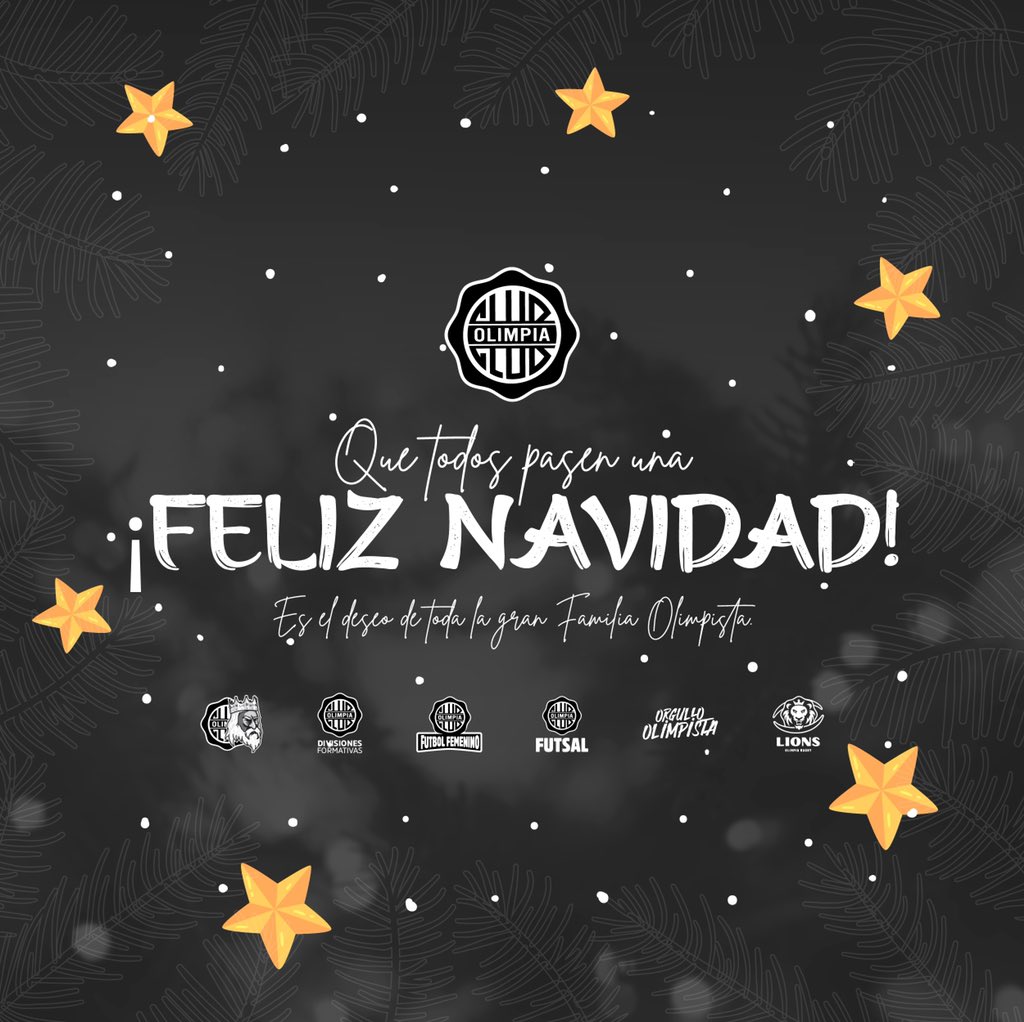 Festejemos en familia y, todos juntos, hagamos un brindis con las copas que tenemos.

Deseamos una cálida Navidad a los hinchas de la Institución más gloriosa del país. 

¡Felicidades, Olimpistas del mundo! 🎄🏆