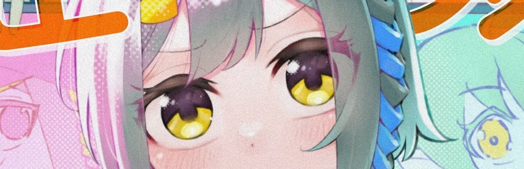 yellow eyes green hair 1girl looking at viewer blush hair ornament close-up  illustration images