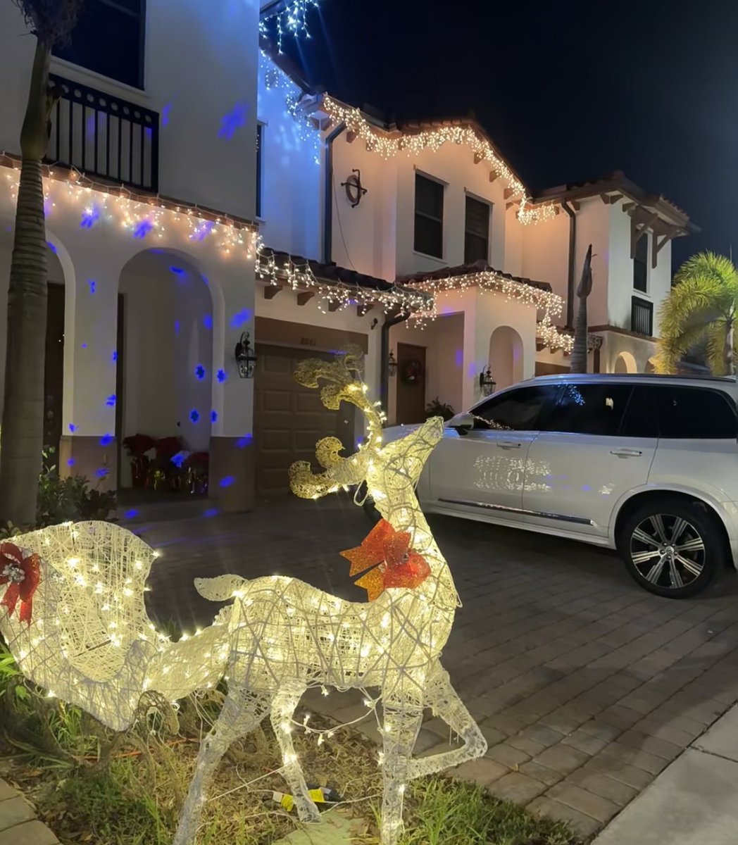 skylynnnova's tweet photo. A beautiful scene in the neighborhood, Happy Christmas Eve！！🎄🥳🥳 https://t.co/s1aCBlfAM7