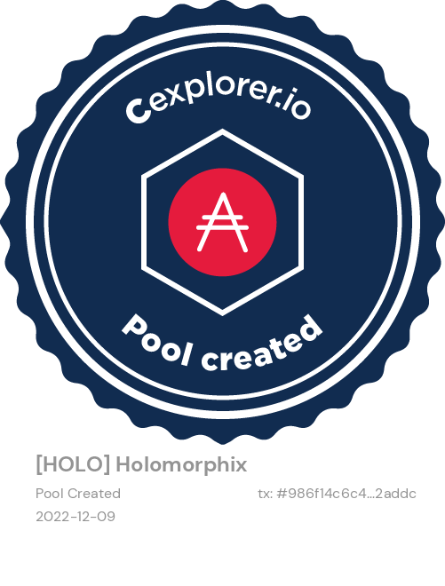 holomorphix's tweet photo. Merry Christmas! Celebrate with us with our newly active stake pool! https://t.co/VQMorW3U8I
