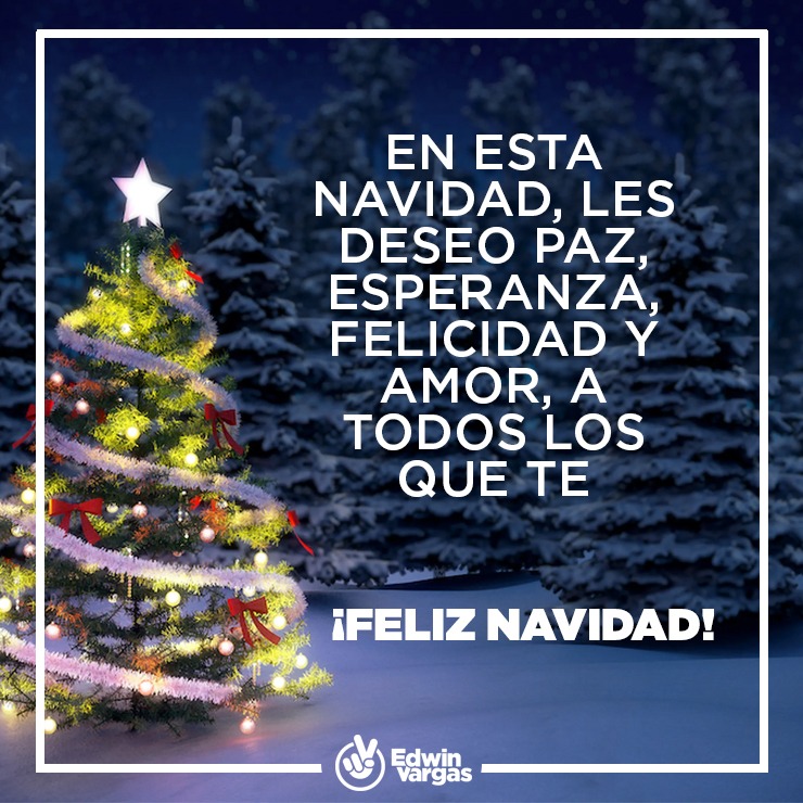 edwinvargaspe's tweet photo. En esta navidad, les deseo paz, esperanza, felicidad y amor, a todos los que te rodeen. ¡Feliz Navidad! #EdwinVargas #FelizNavidad https://t.co/CUYffl3TWp