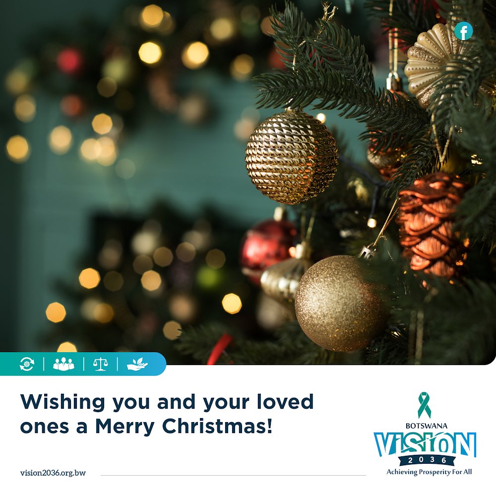 BWVision2036's tweet photo. May holiday cheer fill your home with warmth and happiness this season. 

#Vision2036 
#ReGatetsePele https://t.co/kZIym1jYSt