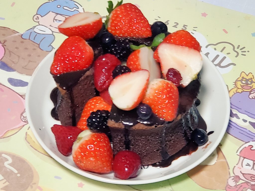 カラ松 「ケーキできた 」|きょうらんのイラスト