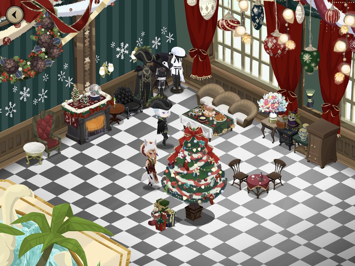 hachimitsumoon's tweet photo. 間に合ったー。ツイステのクリスマスルーム♪
今年のハロウィンのシルバーかっこ良すぎたね。
#ツイステ https://t.co/GzftkfSqU9