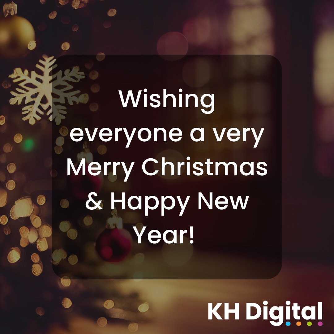 From everyone at KH Digital, we hope you're having a fun-filled, wonderful Christmas! 

Have a fabulous day and a happy new year!