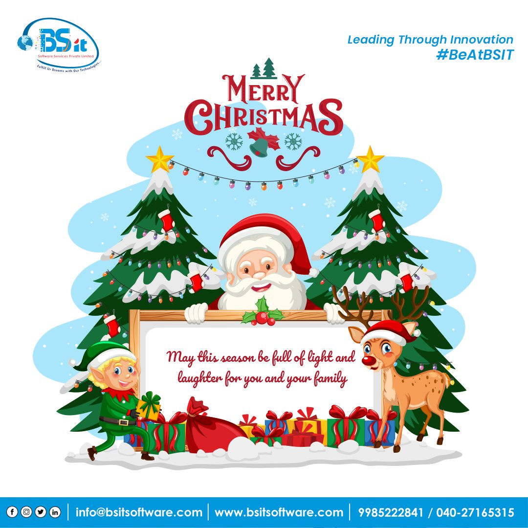 BSIT Software Services Team wishes you and your family a #MerryChristmas

#christmas #happychristmas #ChristmasWishes #christmas2022 #mobileapplication #softwaredevelopment #webdevelopment #ecommerce #BeAtBSIT #bsitsoftware #bsitsoftwareservices #TeamBSIT #teambsit #bsit