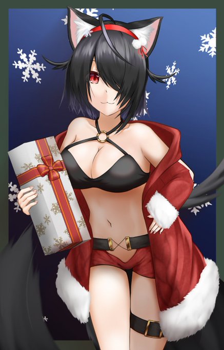 友人の@yorugami_ さんちのネイちゃんを書かせていただきました…!
メリークリスマス! 