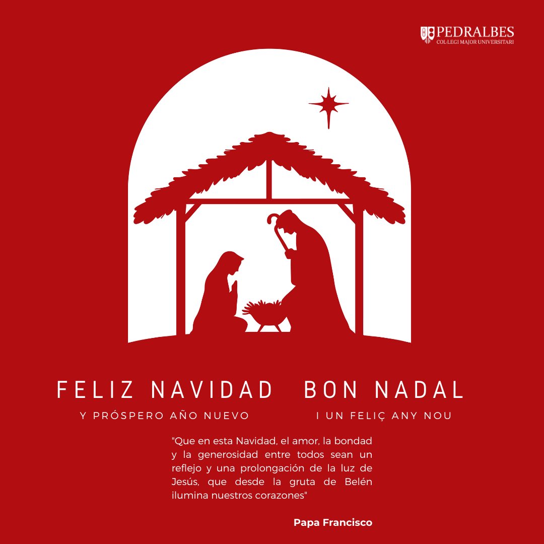 ¡El Colegio Mayor Pedralbes os desea una muy Feliz Navidad!

Esperamos que disfrutéis de estas fechas tan señaladas rodeados de vuestros seres queridos y que disfrutéis de lo que realmente importa.