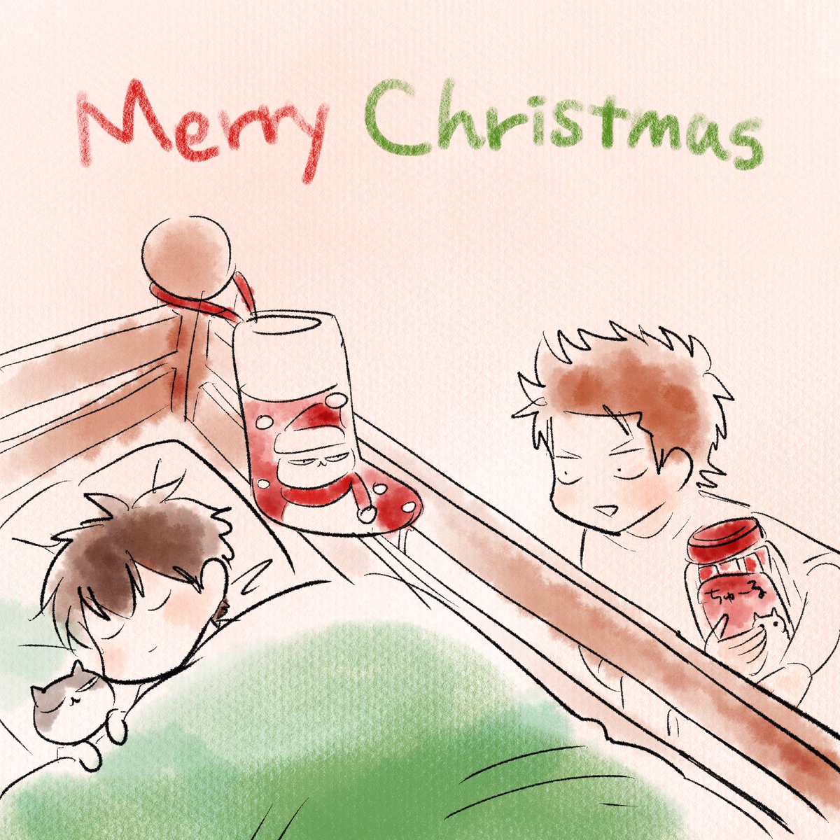 「Merry Christmas 」|岡田有希/おかだゆき🛀のイラスト