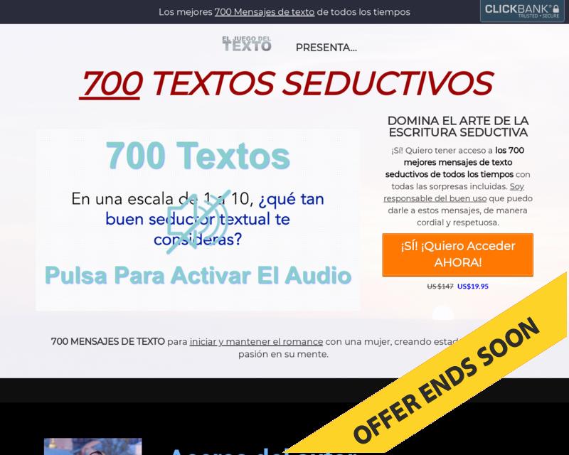 El Juego Del Texto - Textos Para Seducir A Una Mujer

qlickbankmarketplace.com/View.aspx?id=3…

#affiliatemarketing #affiliatemarketingtips #affiliatemarketingsuccess