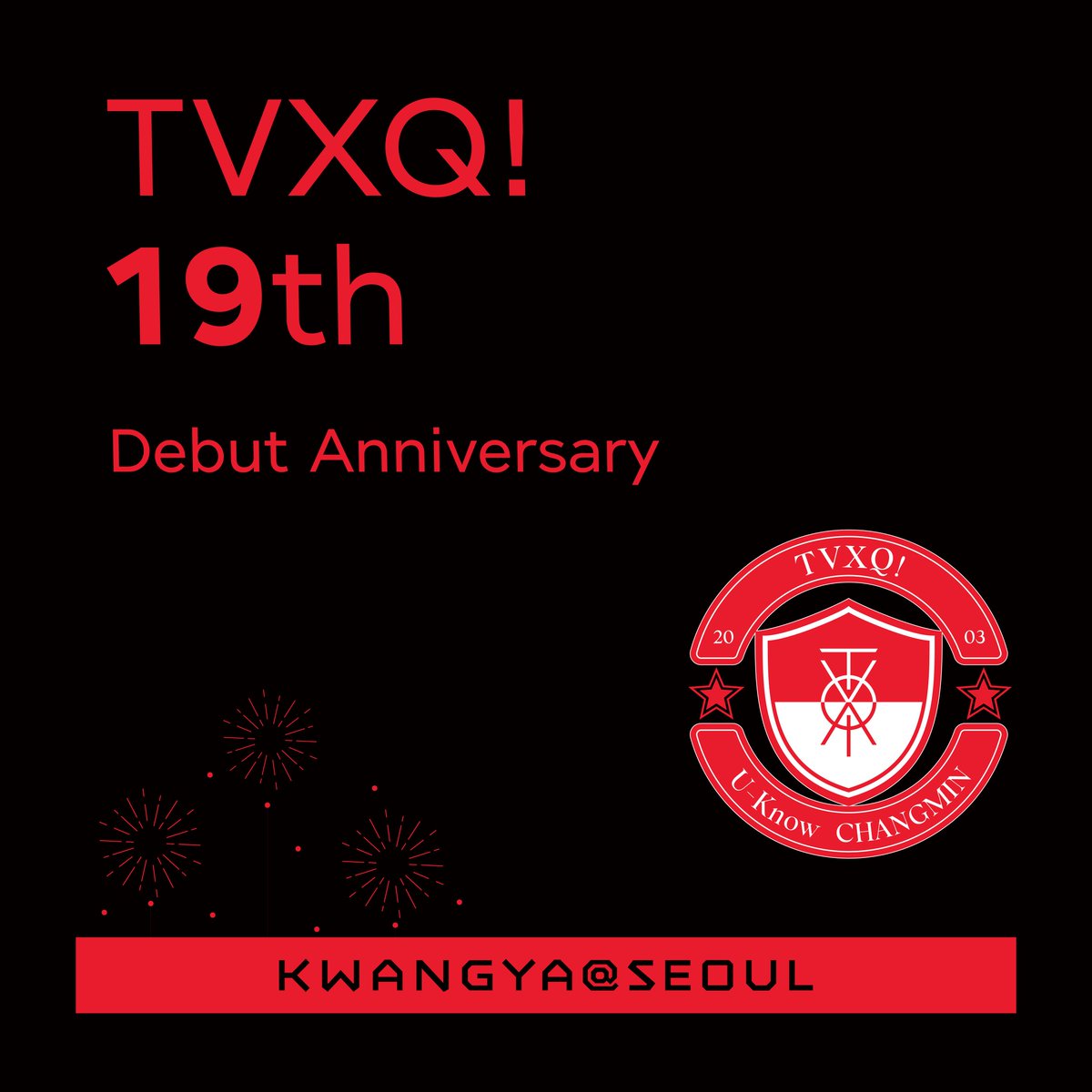 kwangya_seoul's tweet photo. [TVXQ! 19th Debut Anniversary EVENT] ❤️
-
TVXQ! 데뷔 19주년을 축하합니다. 😊
KWANGYA@SEOUL에서 준비한 다양한 축하이벤트를 만나보세요! https://t.co/ga5wQIVMeP
