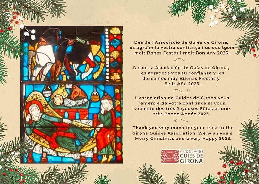 Des de l'Associació de Guies de Girona, us agraim la vostra confiança i us desitgem molt bones festes i molt Bon Any 2023! instagram.com/p/CmkV2jHM3sP/…