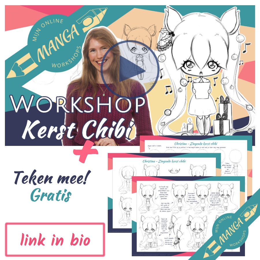 Heel veel plezier vandaag! Ik wens je hele leuke kerstdagen toe.
Mocht je zin hebben om te tekenen...Super leuk om te doen samen met de familie😉
Deze is gratis en vind je op zowel mijn Youtube kanaal als op onlinemangaworkshops.nl

#leukomtedoen #tekenen #tekenworkshop