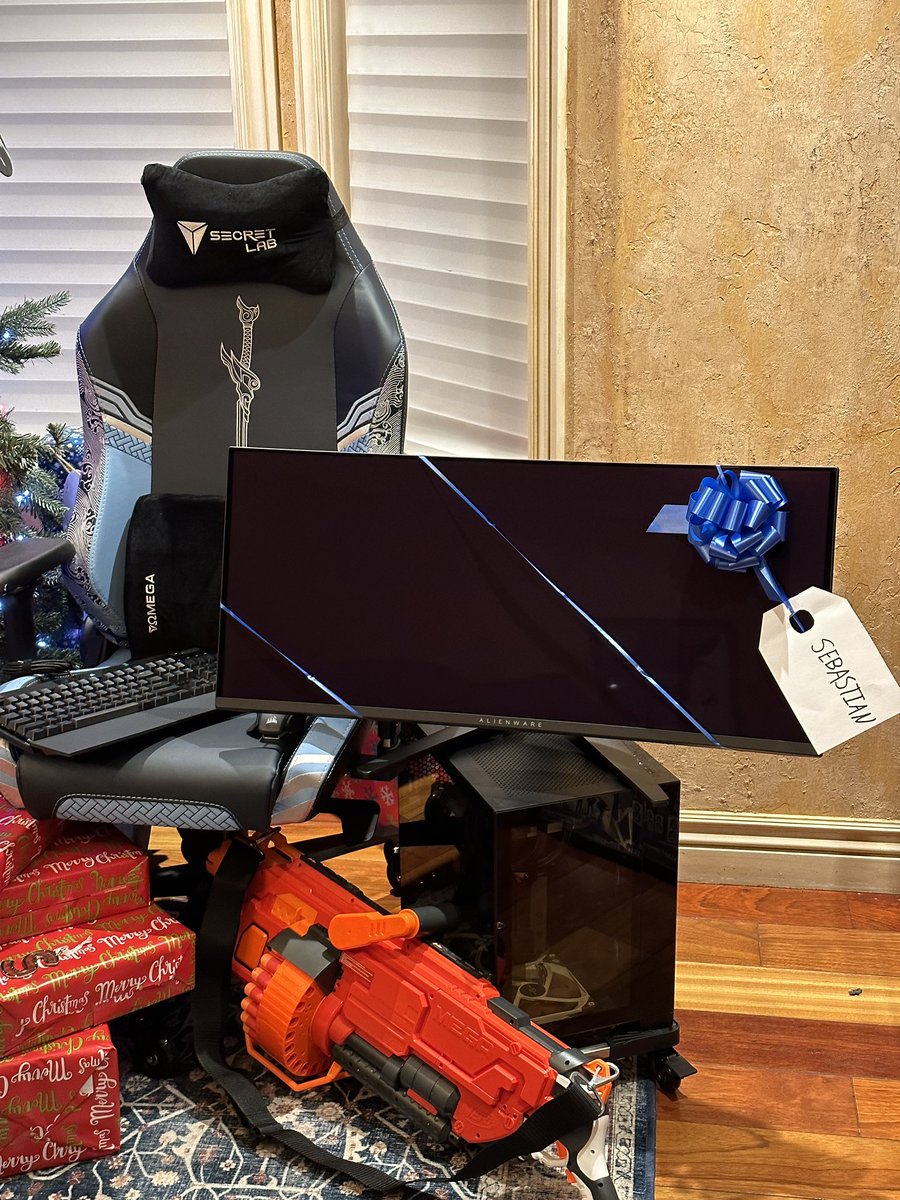 ebob9's tweet photo. Poor kids, they have no idea the gaming setups we got them are secretly training them future office chair skills.  Thanks #secretlab for the extra warranty for a post and tag! #promotion https://t.co/ews50mnkBI