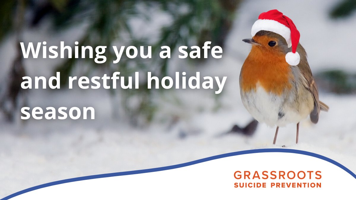 From all of us here at Grassroots Suicide Prevention, we wish you a safe and restful holiday season.🎄

If you are finding today difficult, people care and want to help support you. You are not alone.❤️

Visit Find Help Now to find support near you.

👉 stayalive.app/find-help-now/