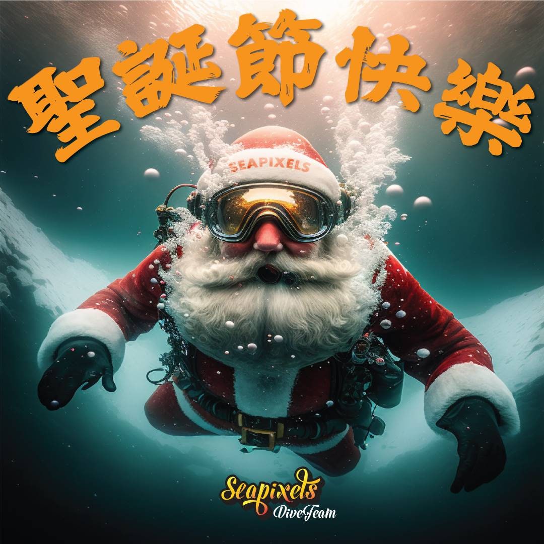 Seapixels's tweet image. Merry Christmas from the Seapixels dive team! May all your diving wishes come true!

#seapixels #seapixelsdiveteam #mylifeyourdream #merrychristmas