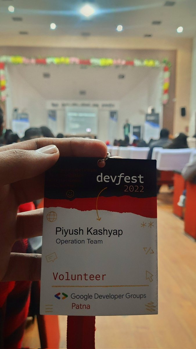 piyushkashyap_'s tweet photo. It feels great to spend an amazing day at #devfestpatna with developers and experts from the tech communities.
Thanks @GdgPatna,@xprilion,@ayushshekhar17,@Insharamin,@aditlal,@explorash,@raipankaj7 for making our day worthwhile and making us learn a lot.
#DevFest2022 #gdg #gdsc https://t.co/VPMIqDZwuH