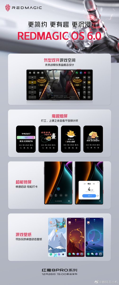 TECHINFOSOCIALS's tweet photo. #REDMAGIC8Pro GAMING FEATURES....
•2 UNIT X-AXIS LINEAR MOTOR
•4D GAMING VIBRATION
•WITH SHADOW BLADE HANDLE
•520HZ FASTEST GAMING SHOULDER BUTTONS
•REDMAGIC OS 6.0:
-DOUBLE OPEN GAME SPACE
-MAGIC SCREEN OFF
-SUPER LOCK
-GAMING WALLPAPERS
#REDMAGIC #REDMAGIC8Series https://t.co/J3IWpeNIAo