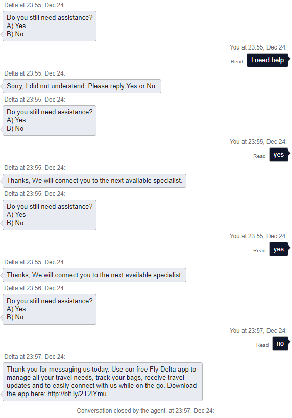 getblonked's tweet photo. .@Delta explain yourselves, I only wanted to make a service request by following your website's step-by-step guide which made me use your chat support. https://t.co/mgtV5XY3GV