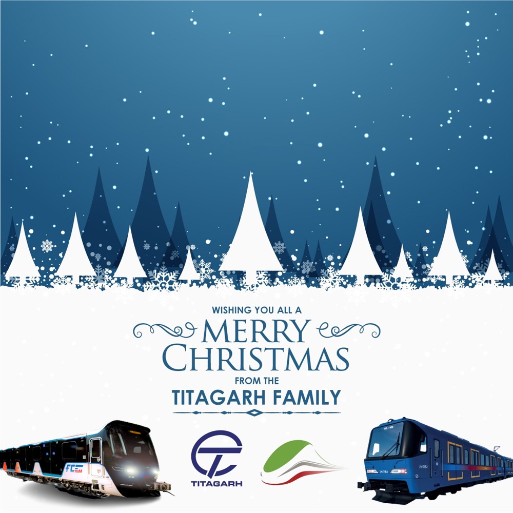 Wishing you all a MERRY CHRISTMAS from the #titagarh family.

#titagarh
#mobilityforbillions
#christmas2022
#merrychristmas
#25thdecember
#ChristmasDay