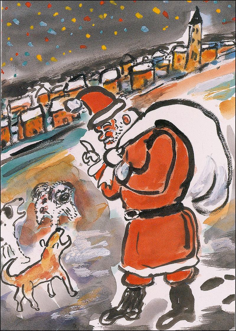 js_film_nyc's tweet photo. Paintings by Akira Kurosawa for his seasonal Christmas cards. https://t.co/EiqibqnMfM