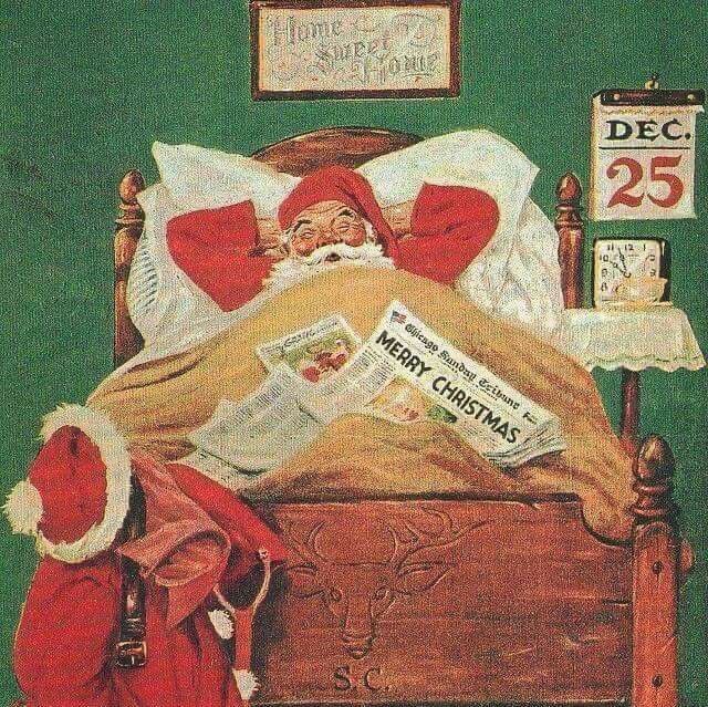 Norman Rockwell, Sleeping Santa
#25dicembre #BuonNatale #buonefeste ￼ ￼