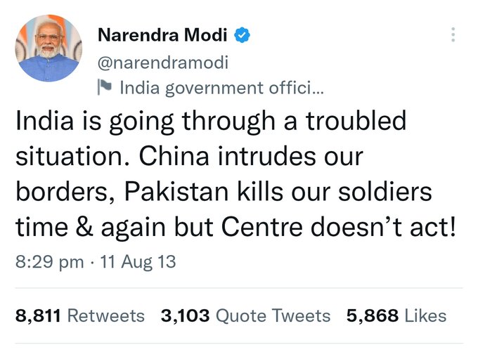 bjpkmkb's tweet photo. @news24tvchannel @rsprasad "नरेंद्र मोदी ने फिर सेना के ख़िलाफ़ बयान दिया, उन्होंने कहा भारत की सेना पिटती है सिर्फ चीन से नहीं, पाकिस्तान से भी"।
लाल आँख बोल कर कुर्सी हथिया ली और अब चीन का नाम तक नहीं ले पाता #Feku.
#SurrenderModi
#ModiDisasterForImdia
#bjp_भगाओ_देश_बचाओ
#bjp_मुक्त_भारत https://t.co/2alqxtXa24