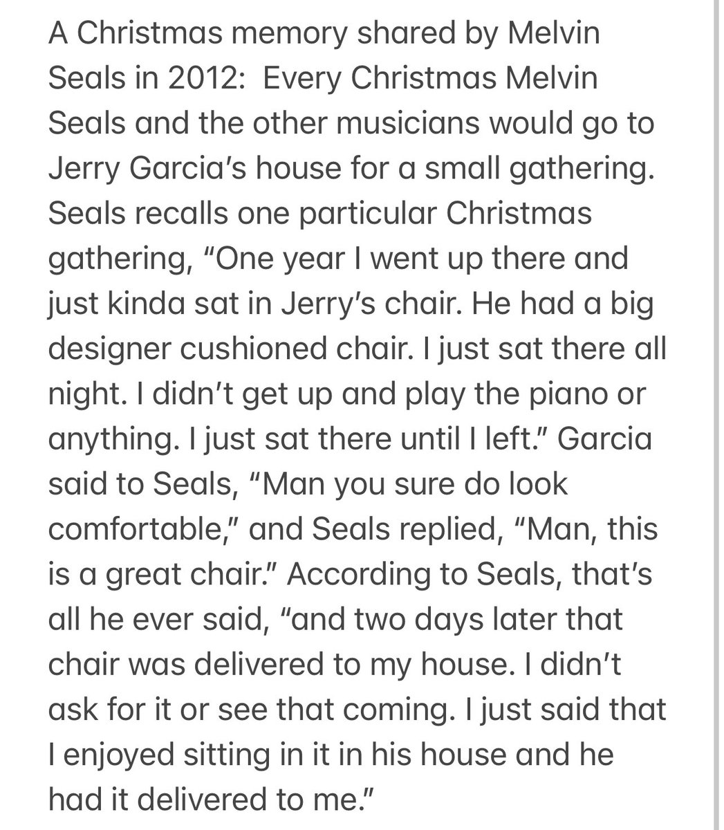 A Christmas memory shared by Melvin Seals in 2012:

<a href="/melvinseals/">Melvin Seals</a> 
<a href="/jerrygarciaband/">せいた</a>

#melvinseals #jerrygarcia #jerrygarciaband