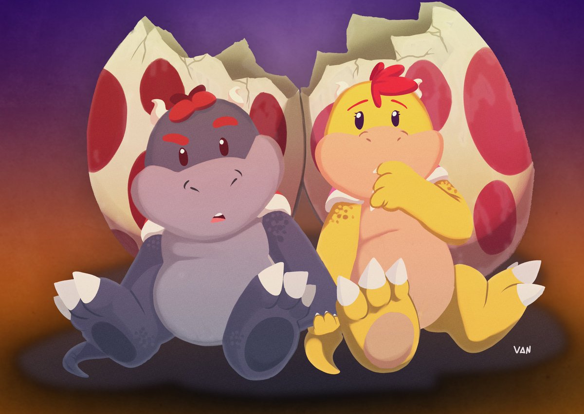 “Meet Knux and Wendy Jr. Two of the newest members of the Royal Koopa family!” <a href="/KoopaPrincess/">Wendy</a> 

🎨: @/VanScraps
