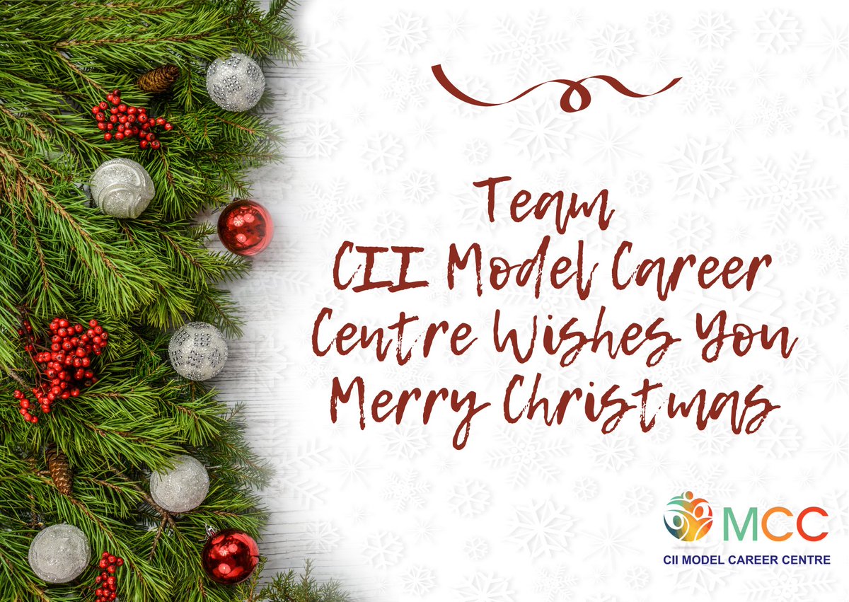 @cii_mcc wishes you a holly, jolly Christmas :) May the festive season bring happiness and joy to you and your family

#merrychristmas #christmasgreetings #festiveseason #holidayseason #CIIMCC #happiness