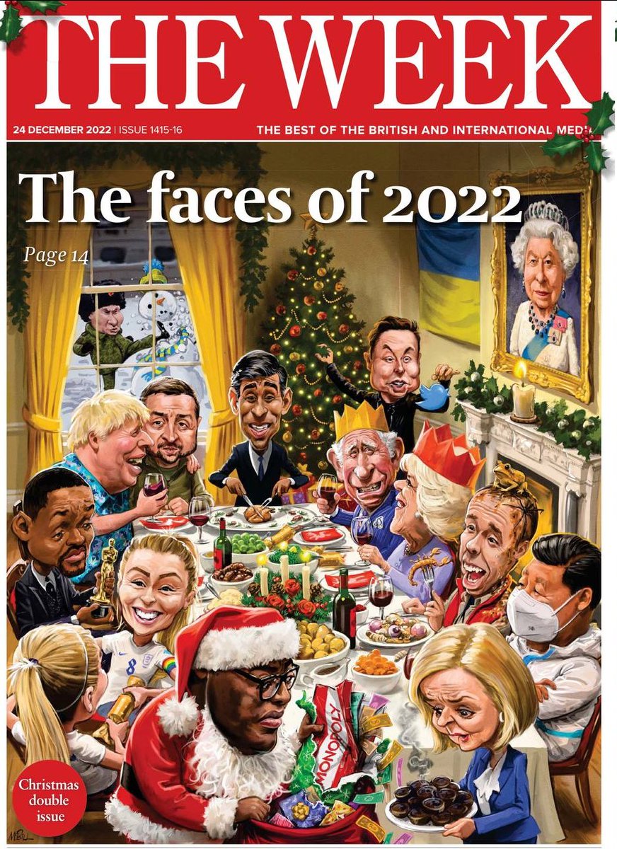 Edisi akhir tahun The Week, siapa disebelah Xi Jin Ping dengan katak dikepalanya ? Terlihat sosok tsb sdg memakan makanan tak umum dan agak menjijikkan. 😴