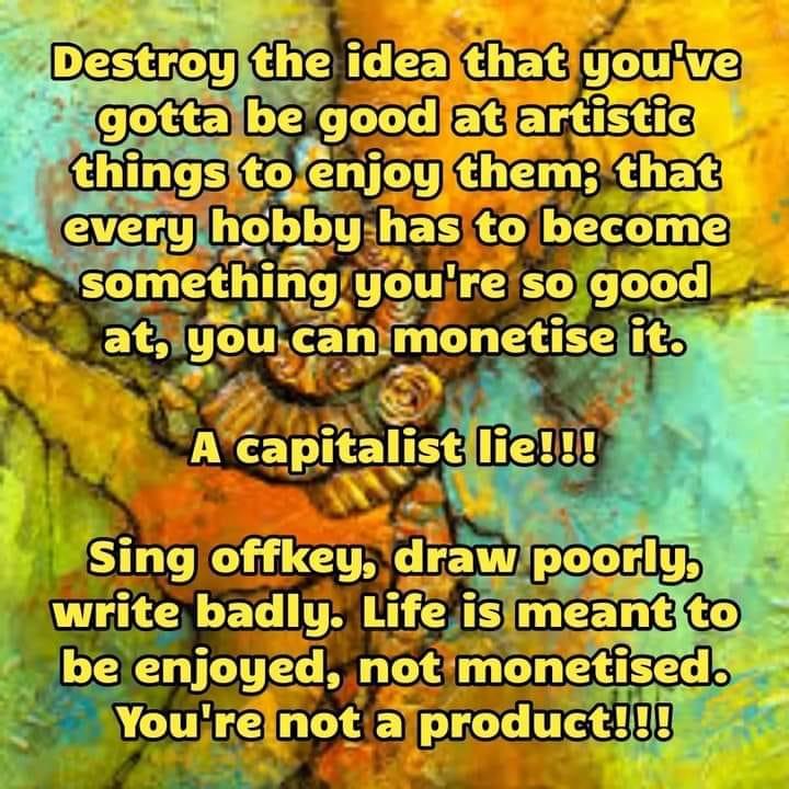 Baeson10's tweet photo. We really need some creativity in this life, even if it's a whole lotta try with just only a smidge of talent. If you can't enjoy life then it is hardly a life https://t.co/hfzSYEnS1w