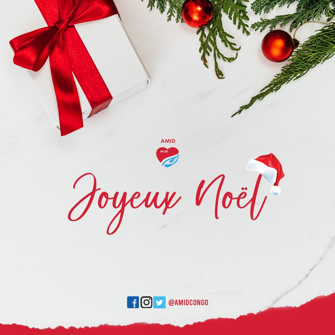 L'<a href="/amidcongo/">Amid Congo</a> vous souhaite une joyeuse fête de Noël! 🎄🎉🎅 🦌 🎁  🌟 

 #amid #ChezMoiAuCongo #joyeuxnoël