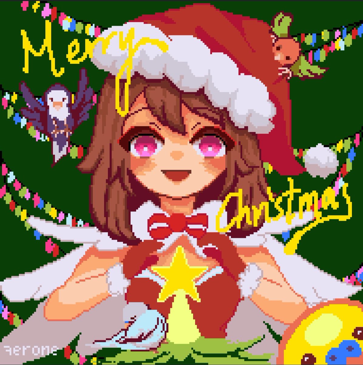 7erone_'s tweet photo. Merry Christmas!
#pixelart #Christmas #christmas2022 #dotpict #pixelartist #digitalart https://t.co/7b29DRLOWF