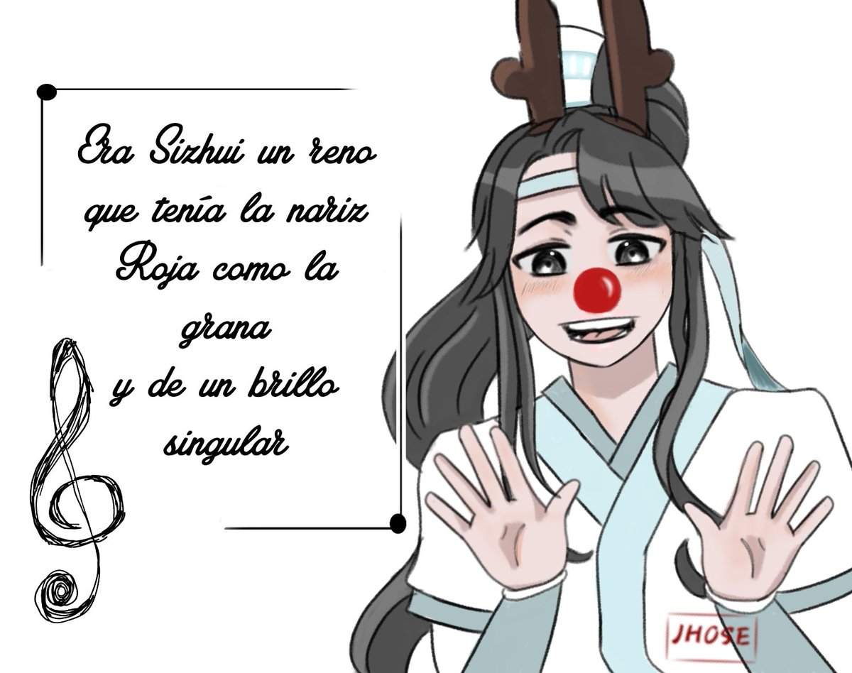 Jhose_neythan's tweet photo. Feliz navidad de Sizhui el reno~ 

#Sizhui #Rabano #Mdzs https://t.co/uue5dTjdzE