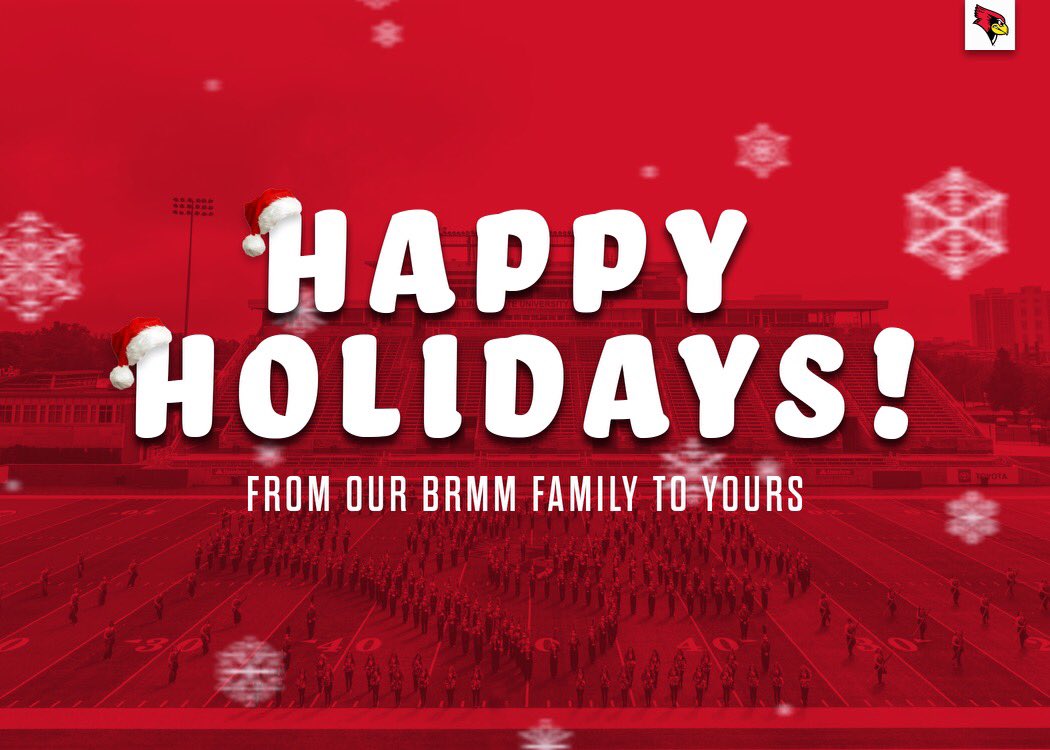 Have a safe and happy holidays!! #HappyHolidays #ISU #ISUBRMM #marchingband