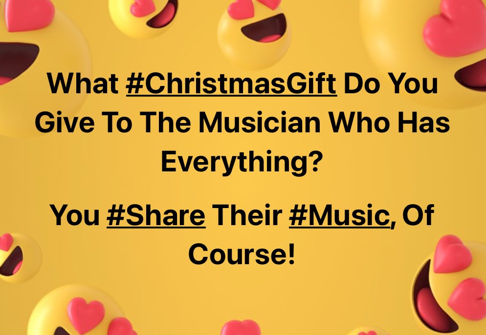 @SpotifySupport3 @ndomingomusic @johnnymoravsky @BardsAntiquity @jamblisstic @nomadcartel01 @LofthouseLeo @ChrisMainfield @EmilyRyderMusic @blackliteTrance @markham_monk @semitonaltweets @184ENT @FLOYDPINKPUNK What #ChristmasGift do you give to the #UnsignedMusician who has everything except what they deserve most, #RECOGNITION! You share their music, of course! Unsigned isn't shit, Unsigned IS the shit!