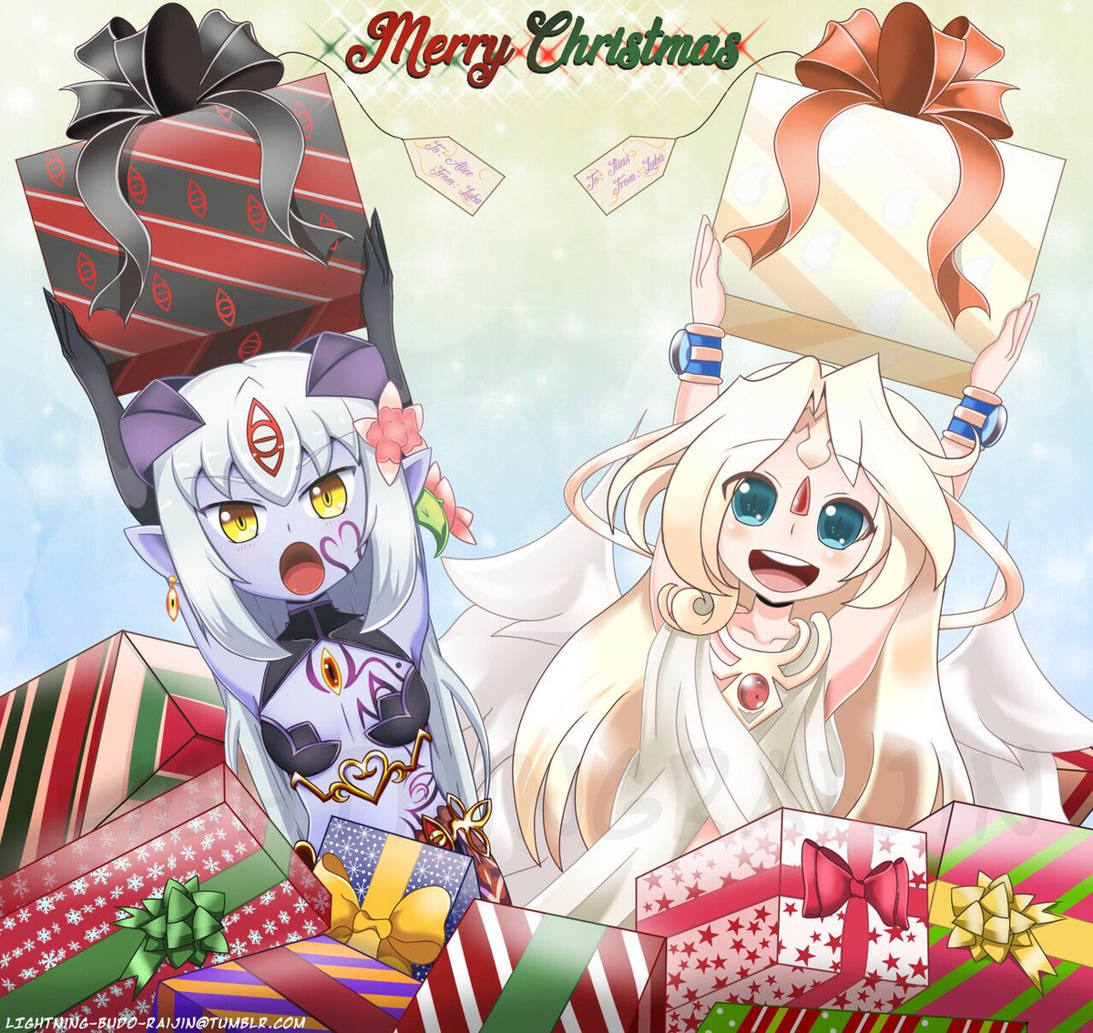 Merry Christmas from the Monster Lord and her biggest helper this year.~ 💜