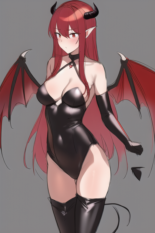 PLZ_STEP_ON__ME's tweet photo. #sketch, #looking_down, #thigh_boots, #demon #girl, #arroused, #red_hair, #succubus #hentai #porn #ai #anime https://t.co/U8TkHa6WXD